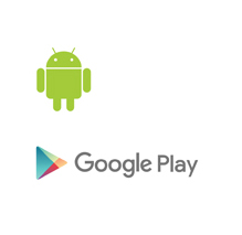 Google Play logo and Android green robot
