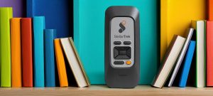 Image of StellarTrek on a shelf, surrounded by colorful books.
