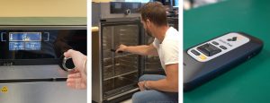 Série d'images démontrant un test d'humidité pour le StellarTrek.