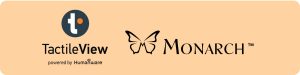 The TactileView logo as well as the Monarch logo.
