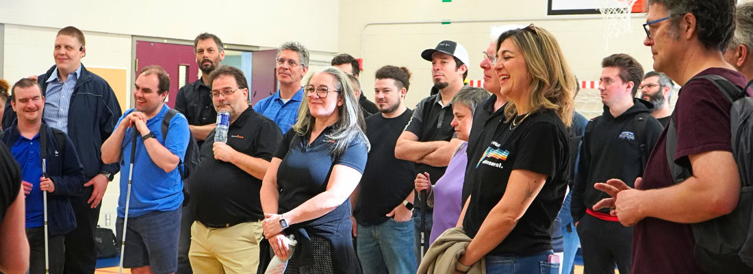 The HumanWare team gathered for an event celebrating collaboration and innovation.