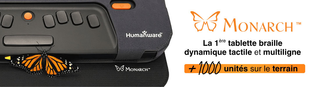Monarch — la première tablette braille dynamique tactile et multiligne.