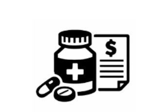 Icon of medication and a prescription.