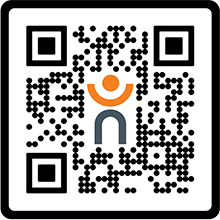 Image of a QR code to download the magnifier app